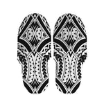 Maori Tribal Polynesian Tattoo Print Slippers