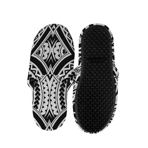 Maori Tribal Polynesian Tattoo Print Slippers