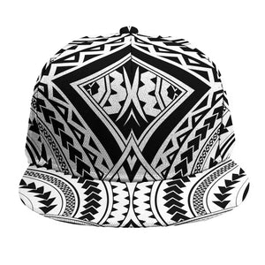 Maori Tribal Polynesian Tattoo Print Snapback Cap