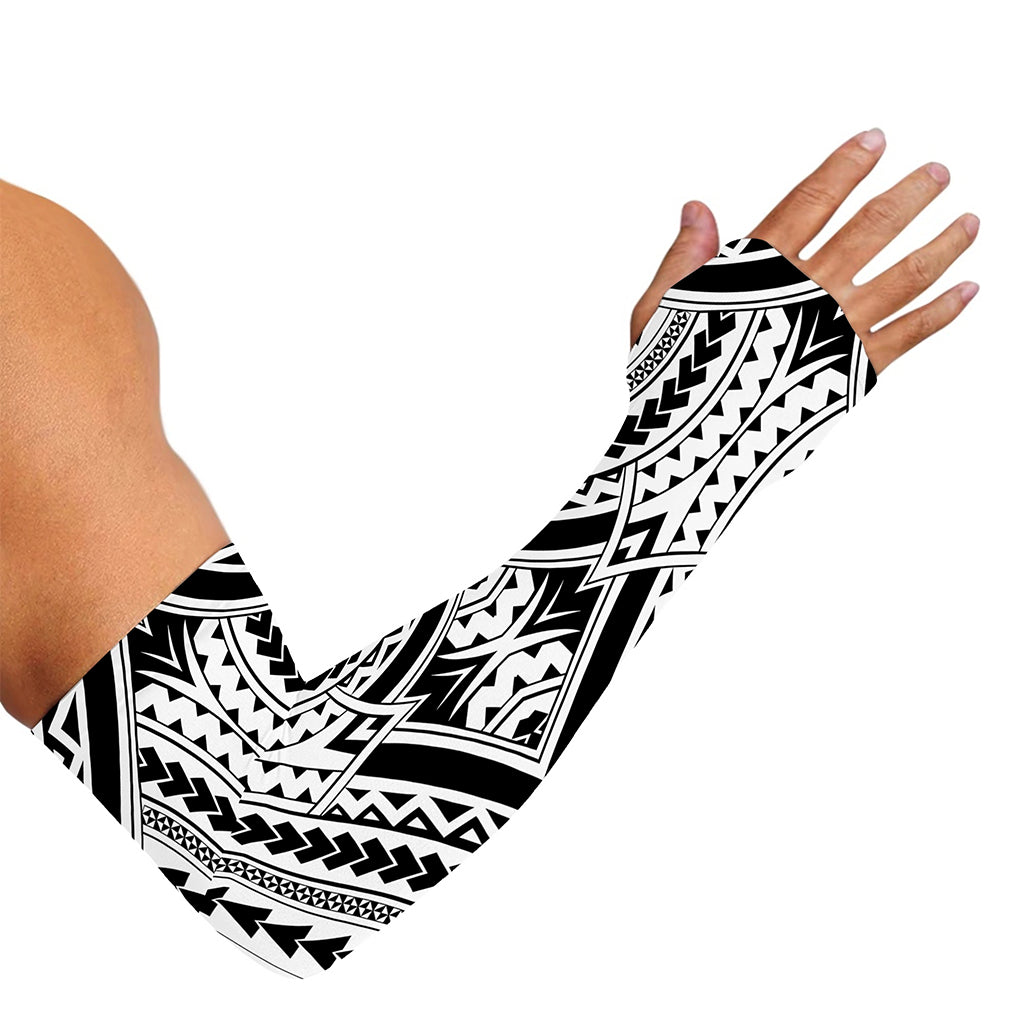 Maori Tribal Polynesian Tattoo Print Sun Protection Arm Sleeves