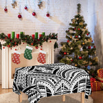 Maori Tribal Polynesian Tattoo Print Tablecloth