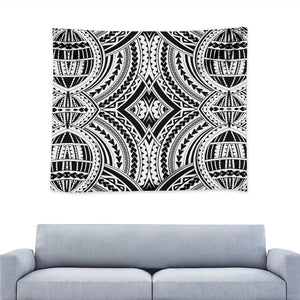 Maori Tribal Polynesian Tattoo Print Tapestry