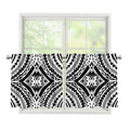 Maori Tribal Polynesian Tattoo Print Tier Curtains