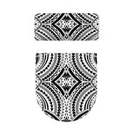 Maori Tribal Polynesian Tattoo Print Toilet Lid And Tank Cover Set