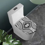 Maori Tribal Polynesian Tattoo Print Toilet Lid Cover