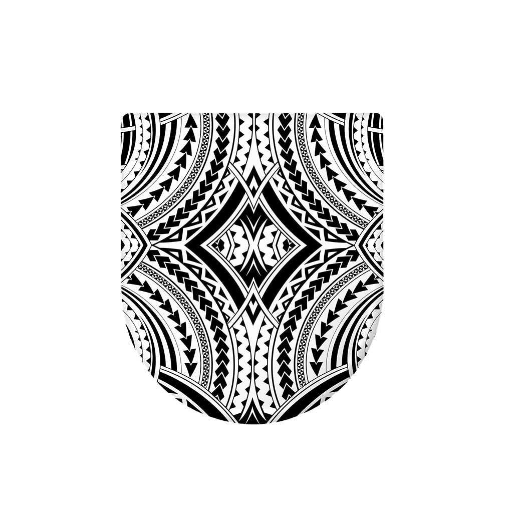 Maori Tribal Polynesian Tattoo Print Toilet Lid Cover