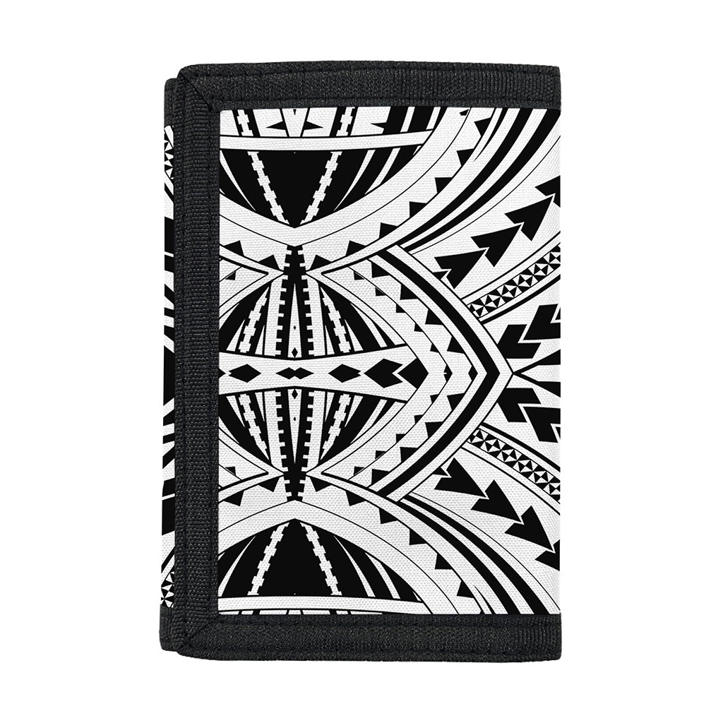 Maori Tribal Polynesian Tattoo Print Trifold Wallet