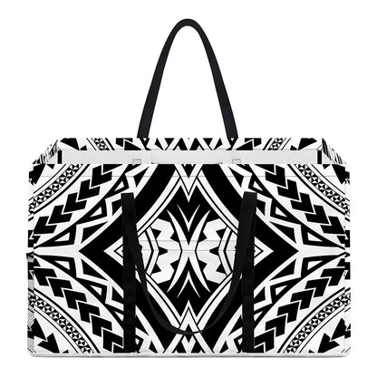Maori Tribal Polynesian Tattoo Print Utility Tote Bag