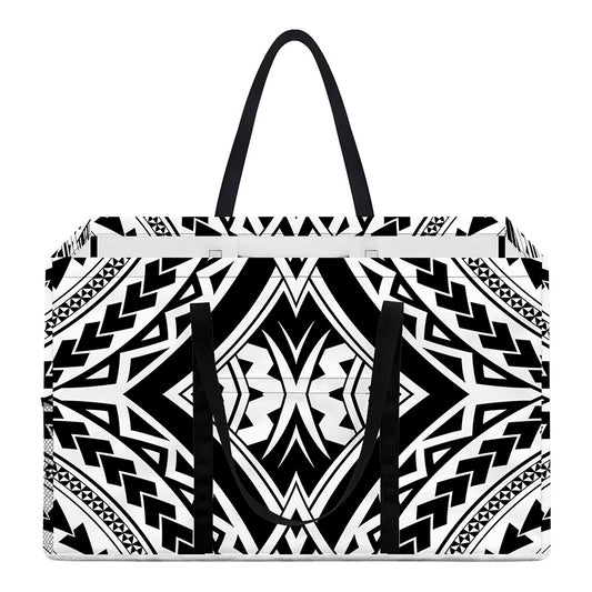 Maori Tribal Polynesian Tattoo Print Utility Tote Bag