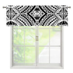 Maori Tribal Polynesian Tattoo Print Window Valance