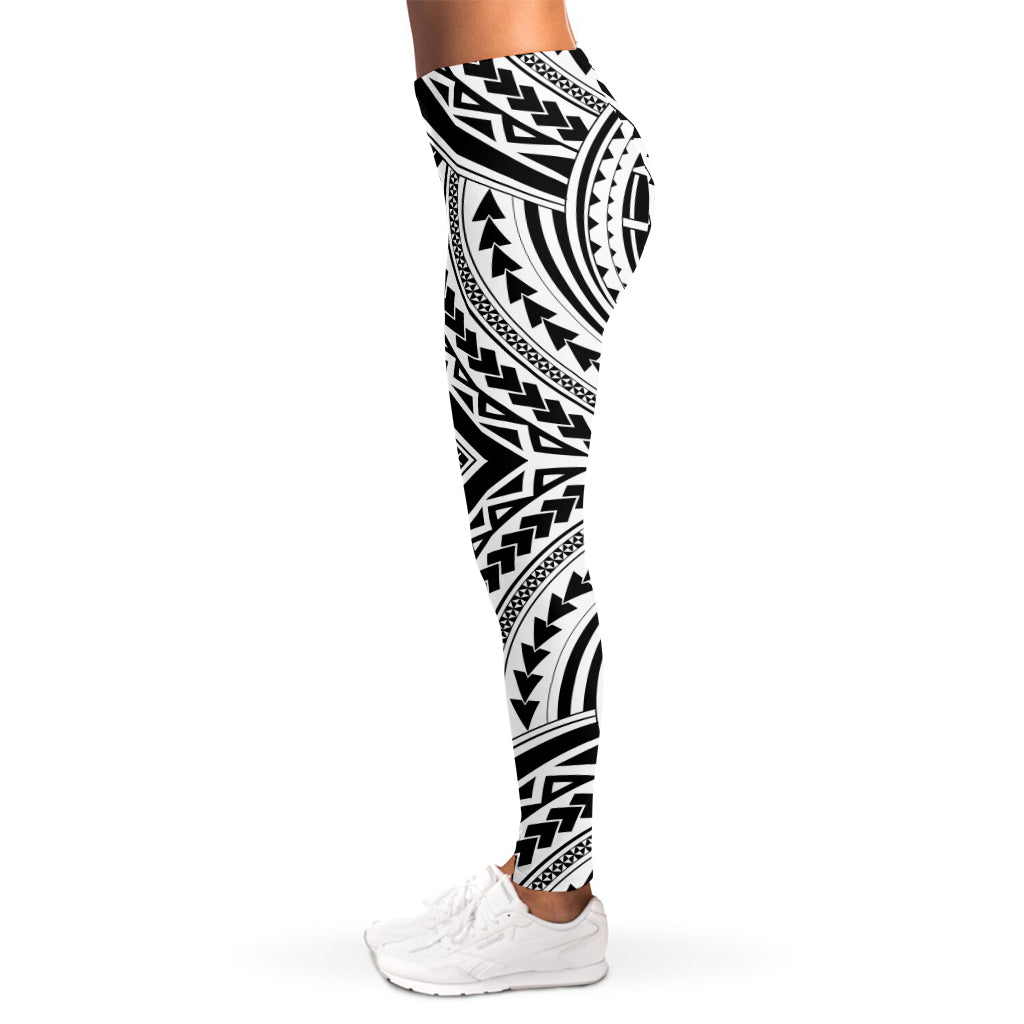 Maori Tribal Polynesian Tattoo Print Women's Leggings