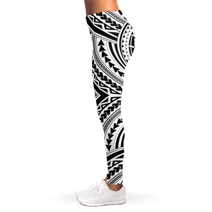 Maori Tribal Polynesian Tattoo Print Women's Leggings