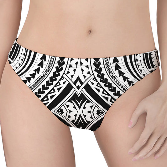 Maori Tribal Polynesian Tattoo Print Women's Thong