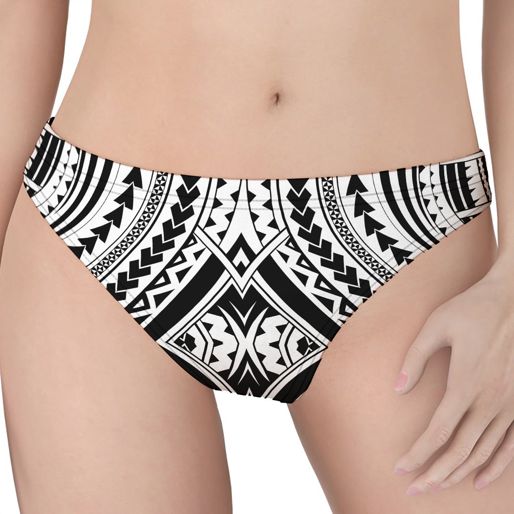 Maori Tribal Polynesian Tattoo Print Women's Thong