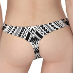 Maori Tribal Polynesian Tattoo Print Women's Thong