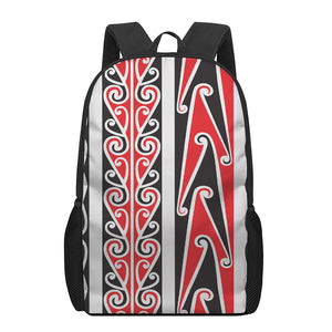 Maori Tribal Print 17 Inch Backpack