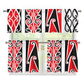 Maori Tribal Print 3 Piece Kitchen Curtains