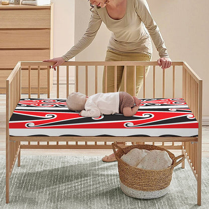 Maori Tribal Print Baby Crib Sheet