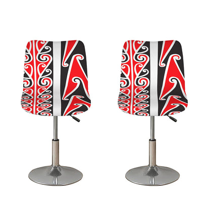 Maori Tribal Print Bar Stool Covers
