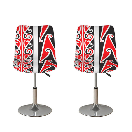 Maori Tribal Print Bar Stool Covers
