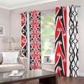 Maori Tribal Print Dimout Grommet Curtains