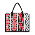 Maori Tribal Print Canvas Tote Bag