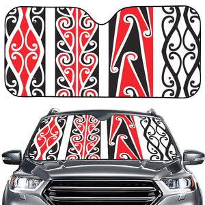 Maori Tribal Print Car Windshield Sun Shade