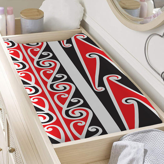 Maori Tribal Print Changing Pad Cover
