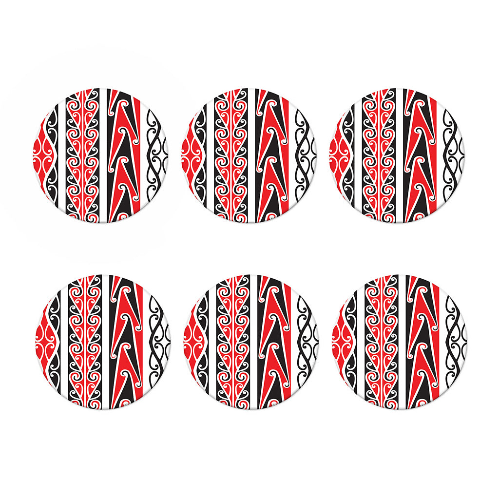 Maori Tribal Print Coaster Set