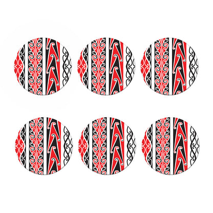 Maori Tribal Print Coaster Set