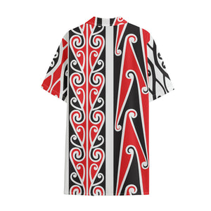 Maori Tribal Print Cotton Hawaiian Shirt