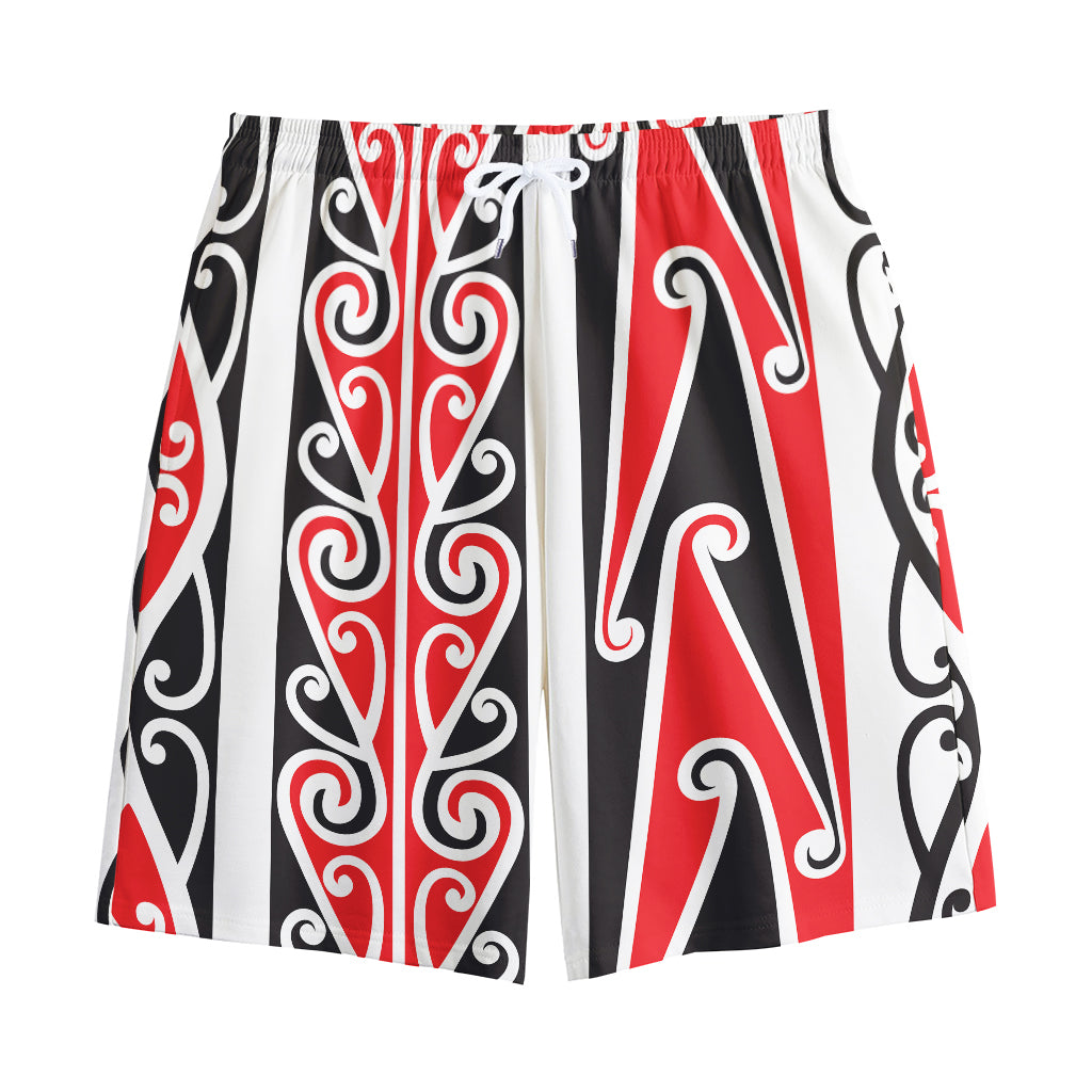 Maori Tribal Print Cotton Shorts