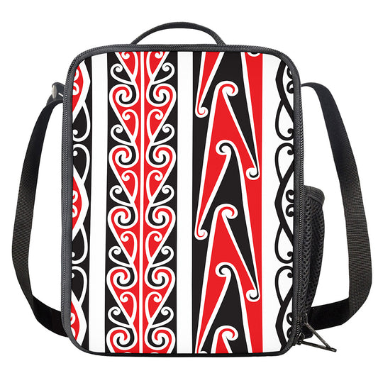 Maori Tribal Print Crossbody Lunch Bag