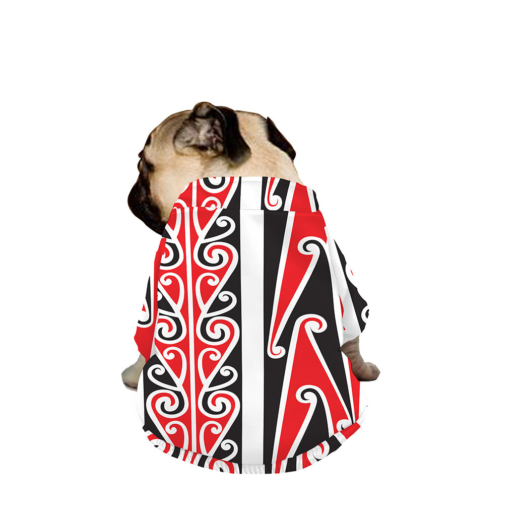 Maori Tribal Print Dog Zip Up Jacket