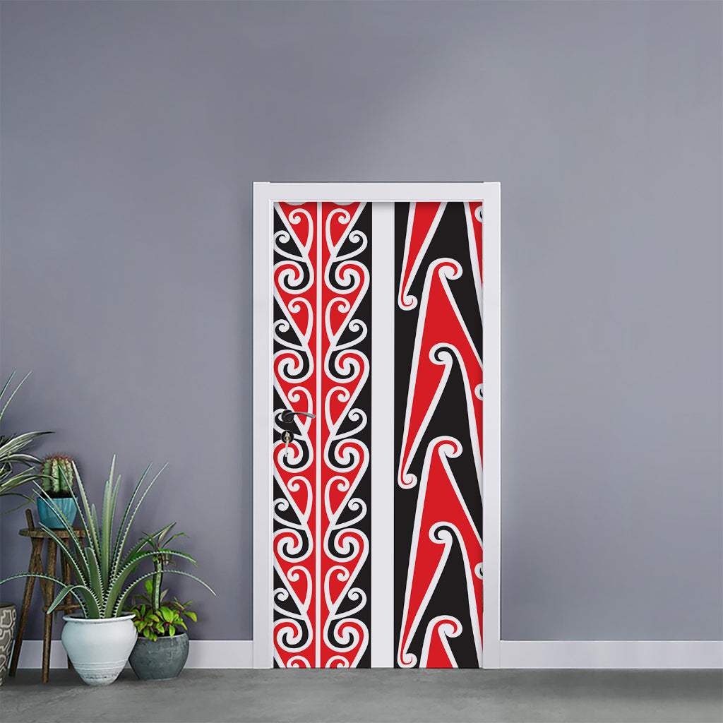 Maori Tribal Print Door Sticker