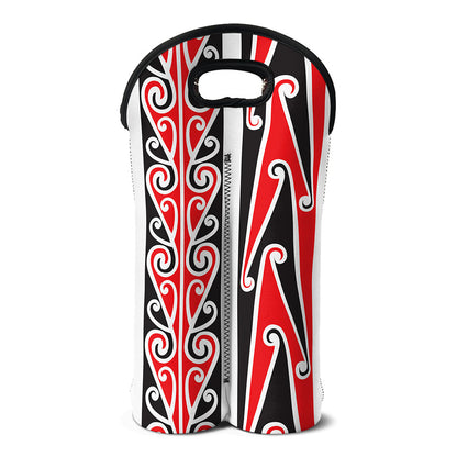 Maori Tribal Print Double Neoprene Wine Tote