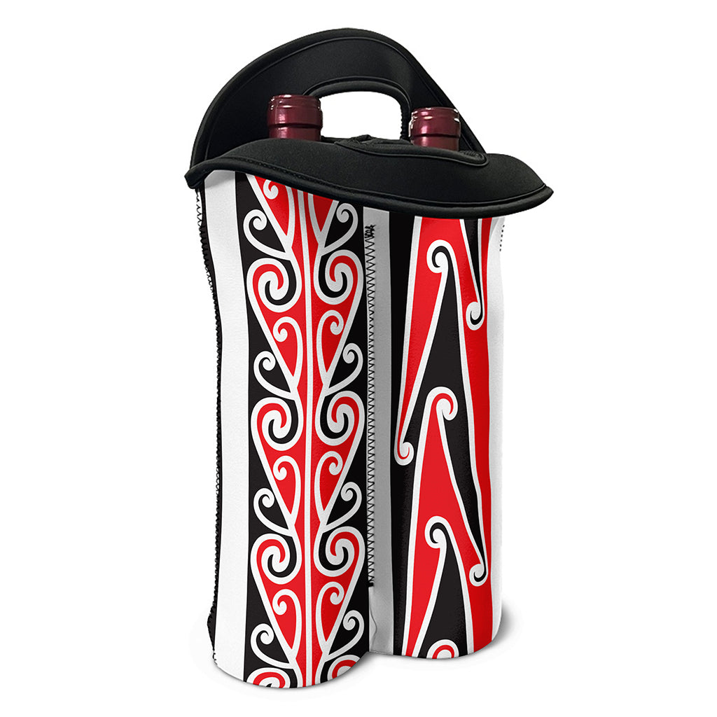 Maori Tribal Print Double Neoprene Wine Tote