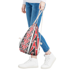 Maori Tribal Print Drawstring Bag