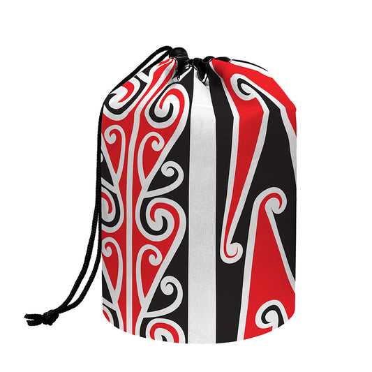 Maori Tribal Print Drawstring Makeup Bag