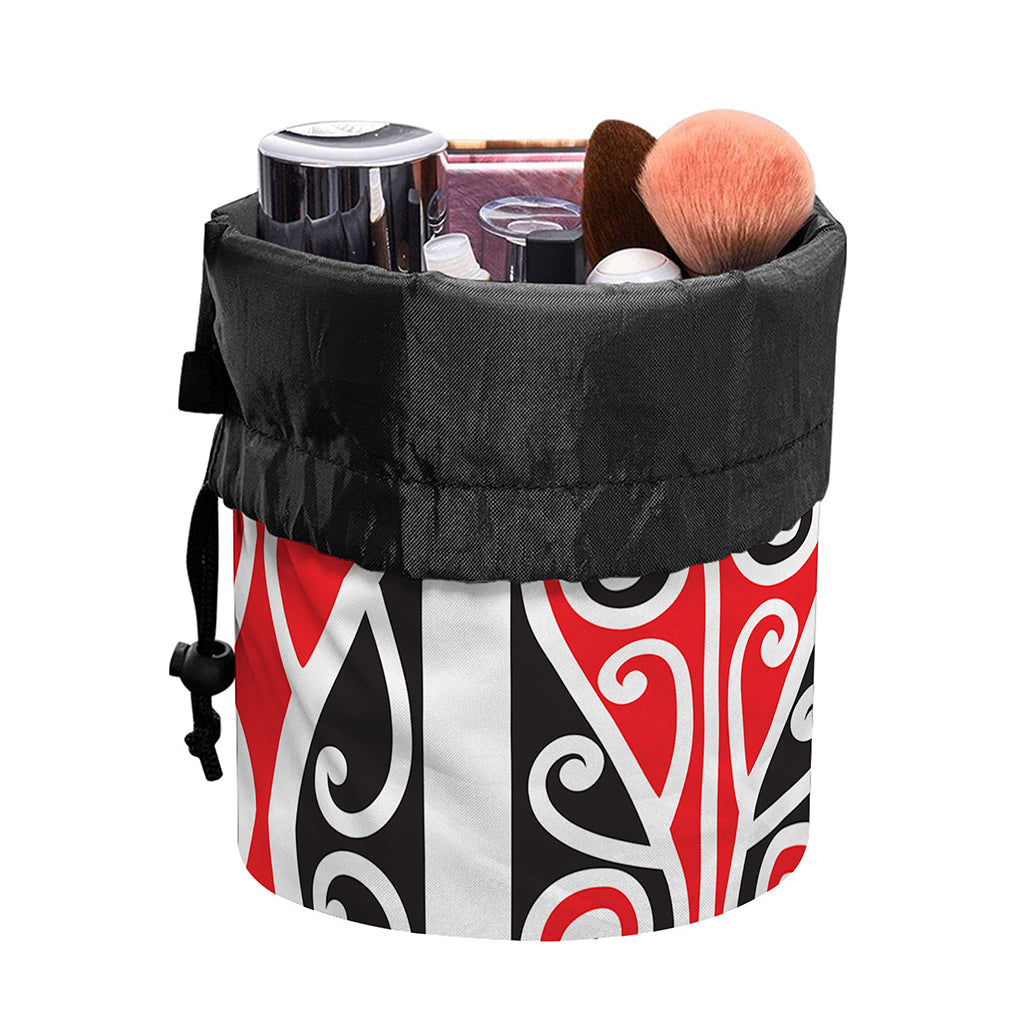 Maori Tribal Print Drawstring Makeup Bag