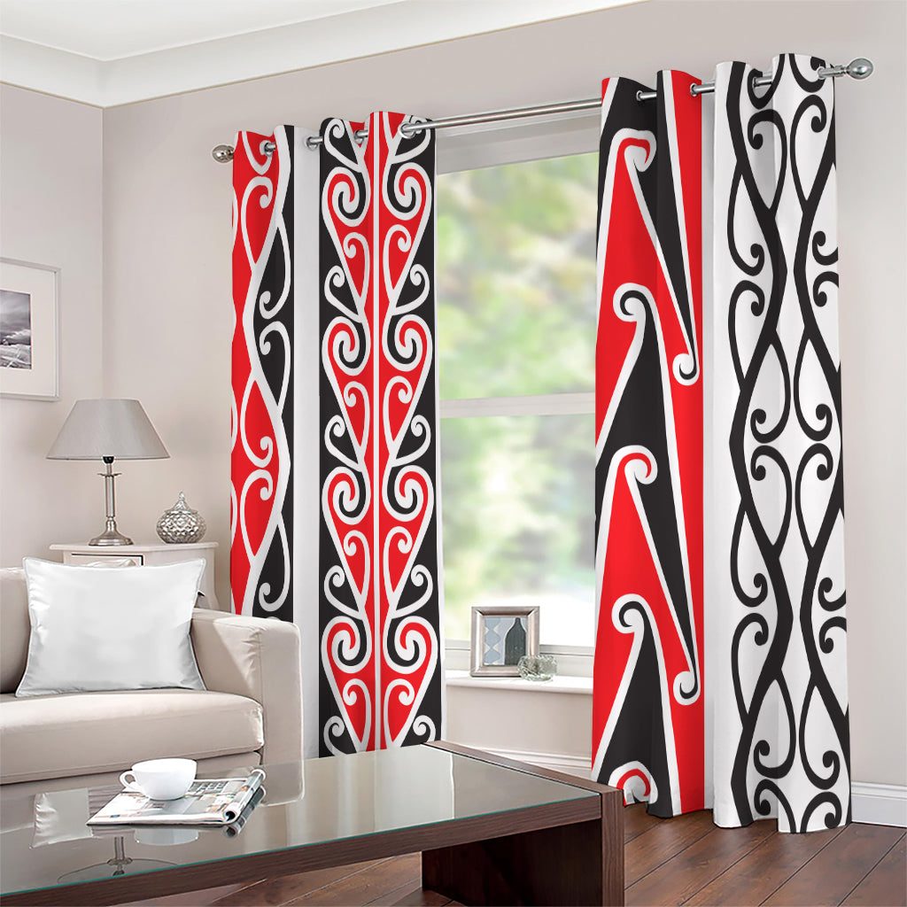 Maori Tribal Print Extra Wide Grommet Curtains