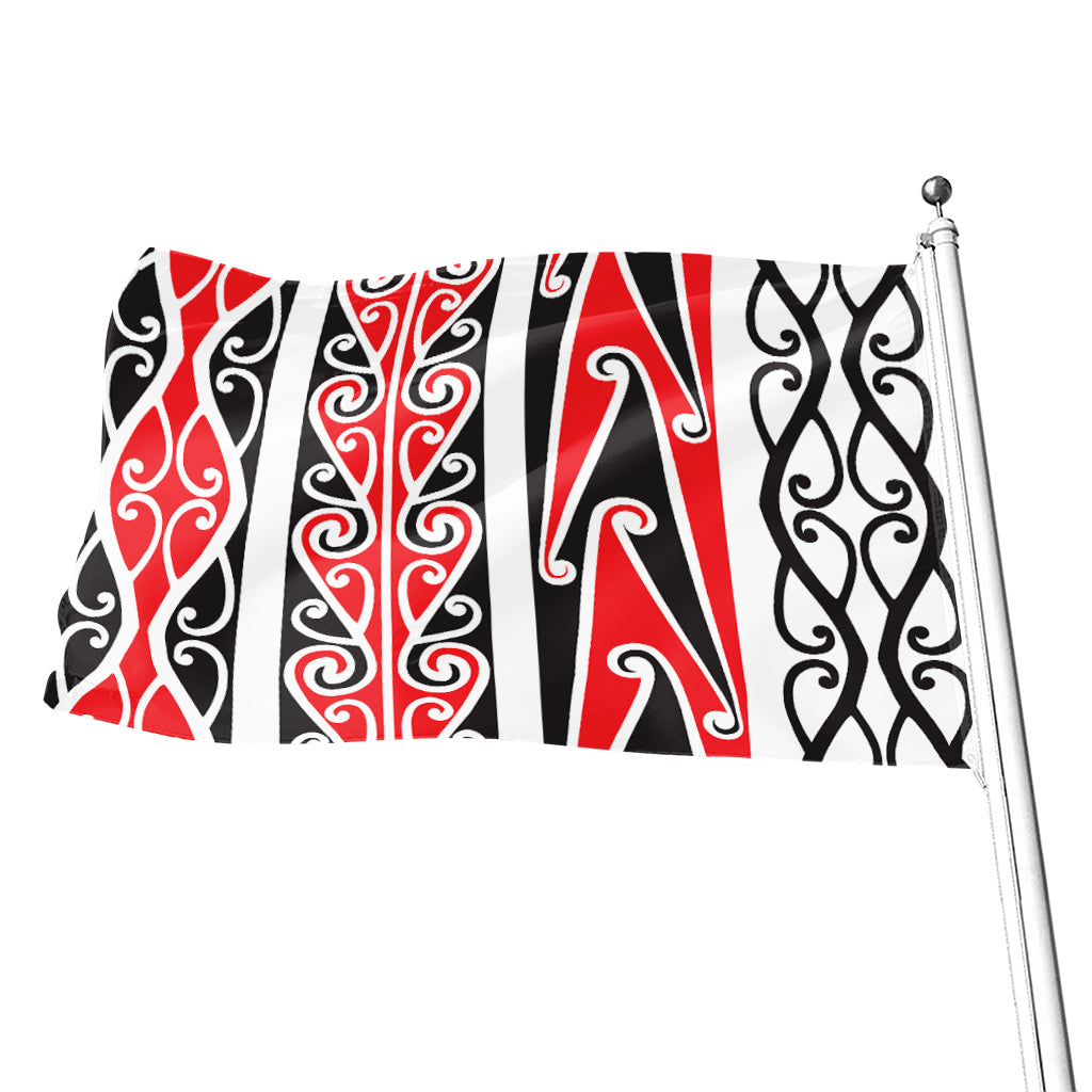 Maori Tribal Print Flag