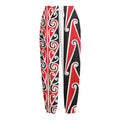 Maori Tribal Print Fleece Lined Knit Pants