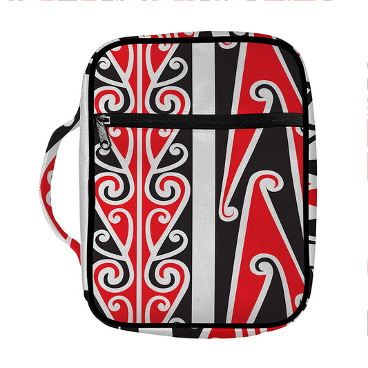 Maori Tribal Print Front Pocket Bible Bag