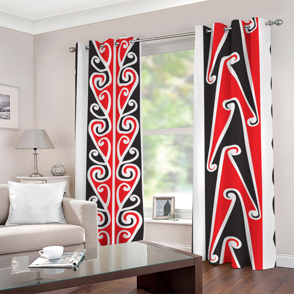 Maori Tribal Print Grommet Curtains