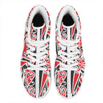 Maori Tribal Print High Top Leather Sneakers