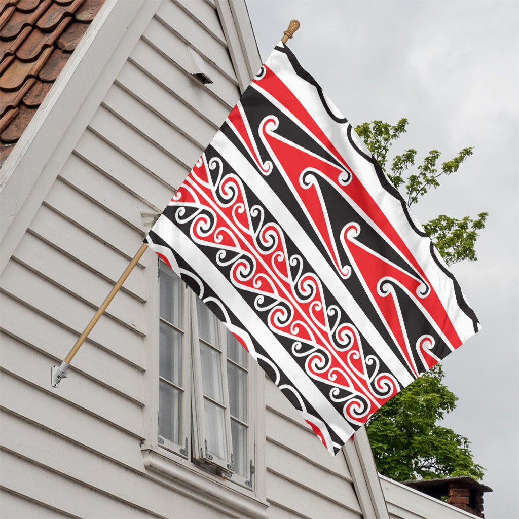 Maori Tribal Print House Flag