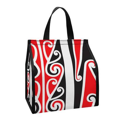 Maori Tribal Print Insulated Lunch Tote