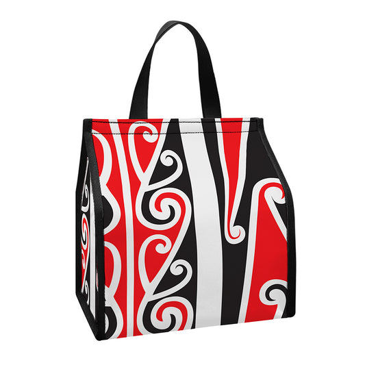 Maori Tribal Print Insulated Lunch Tote
