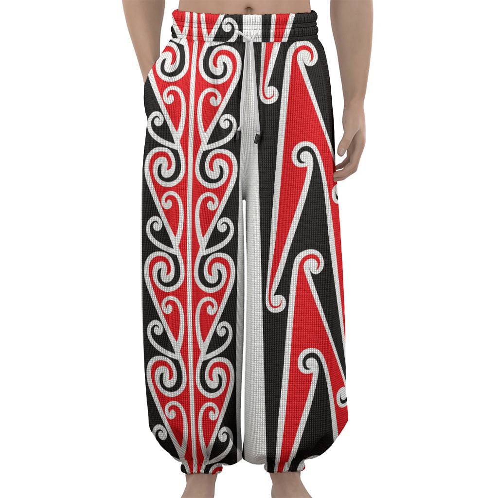 Maori Tribal Print Lantern Pants